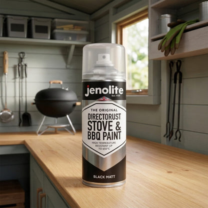 DIRECTORUST BBQ & Stove Spray Paint | 4 x 400ml | Black | 650c+