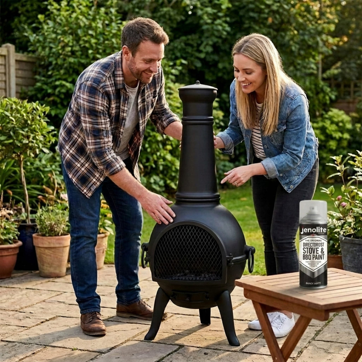 DIRECTORUST BBQ & Stove Spray Paint | 4 x 400ml | Black | 650c+