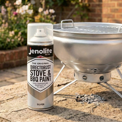 DIRECTORUST BBQ & Stove Spray Paint | 4 x 400ml | Silver | 650c+