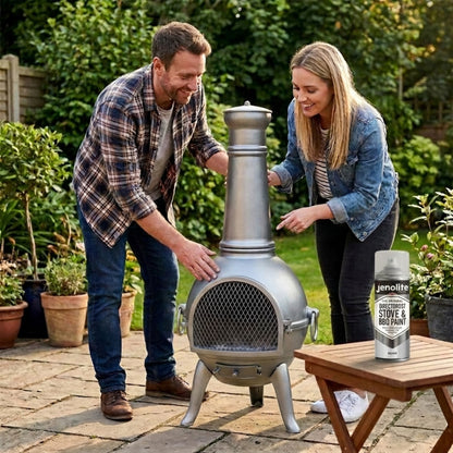 DIRECTORUST BBQ & Stove Spray Paint | 4 x 400ml | Silver | 650c+