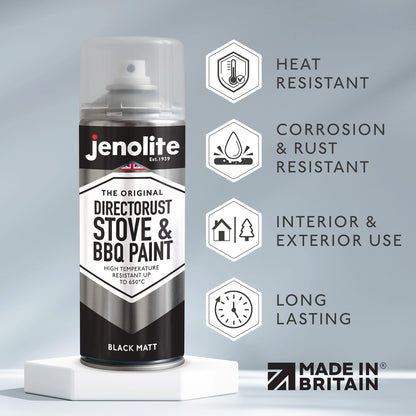 BBQ Restore Kit: Rust Remover, Wire Brush, BBQ Spray Paint