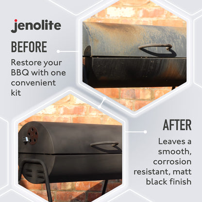 BBQ Restore Kit: Rust Remover, Wire Brush, BBQ Spray Paint