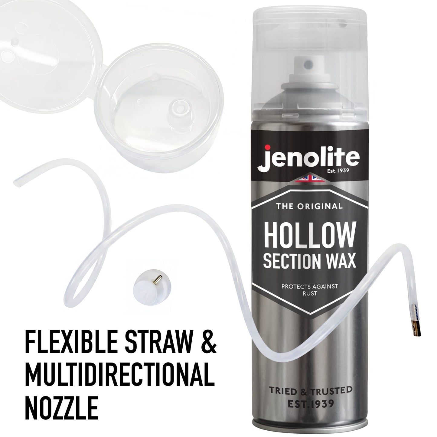 Hollow Section Cavity Wax Aerosol, 500ml Spray with 600mm Extension Straw & Nozzle