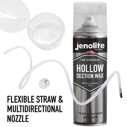 Hollow Section Cavity Wax Aerosol, 500ml Spray with 600mm Extension Straw & Nozzle