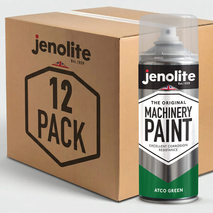 Atco Green Machinery & Lawnmower Spray Paint | 12 x 400ml Aerosol