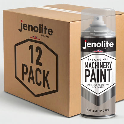 Battleship Grey Machinery & Lawnmower Spray Paint | 12 x 400ml Aerosol