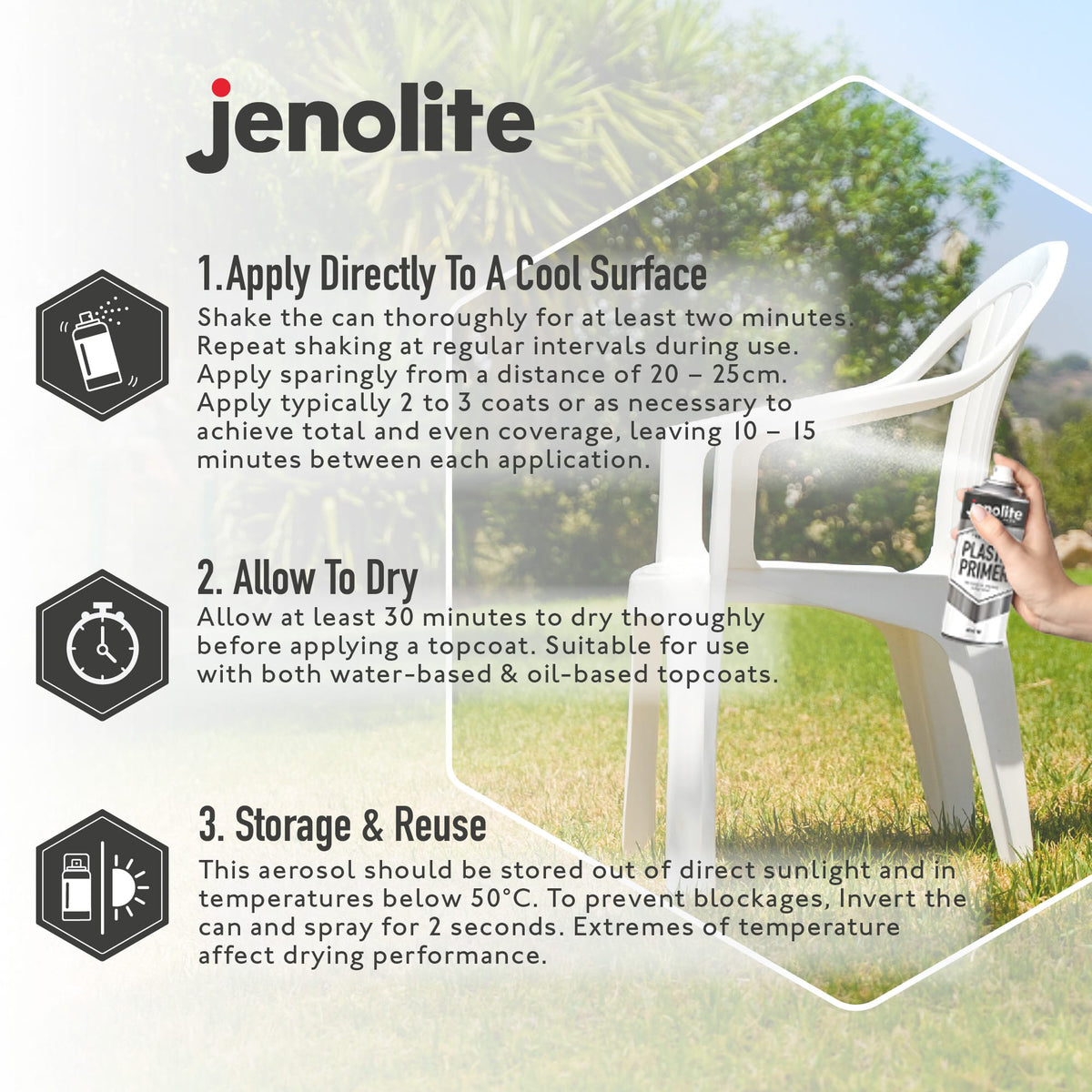 Jenolite Plastic Primer Aerosol | 500ml