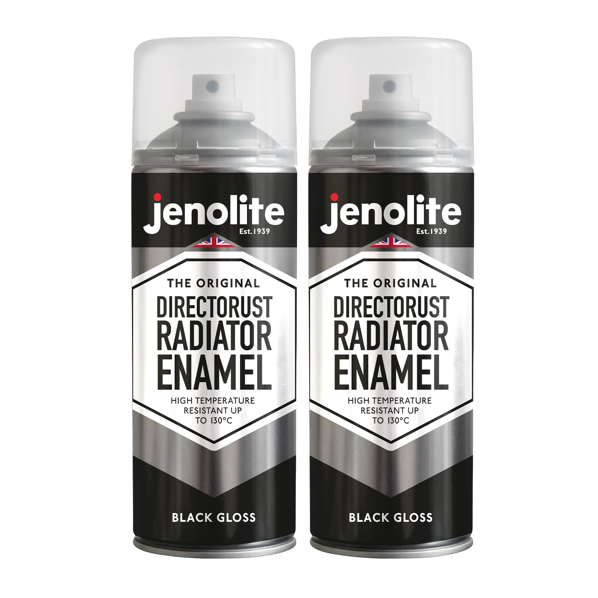 DIRECTORUST Radiator Enamel Paint | 400ml Aerosol | Black, Silver, White