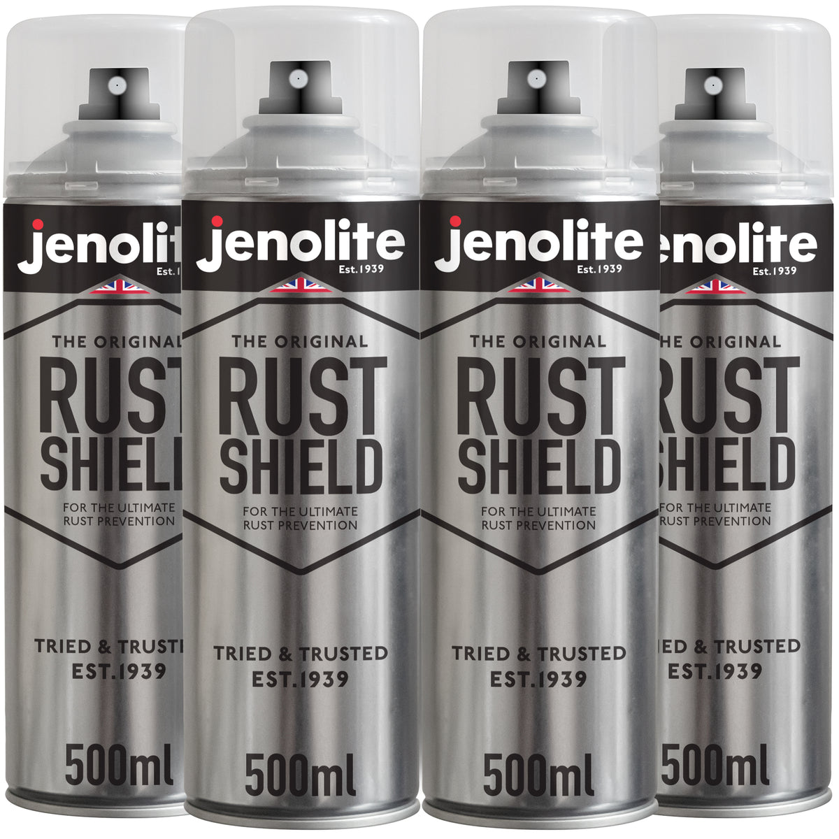 Rust Shield Clear Metal Lacquer | 4 x 500ml | Rust Protection Spray