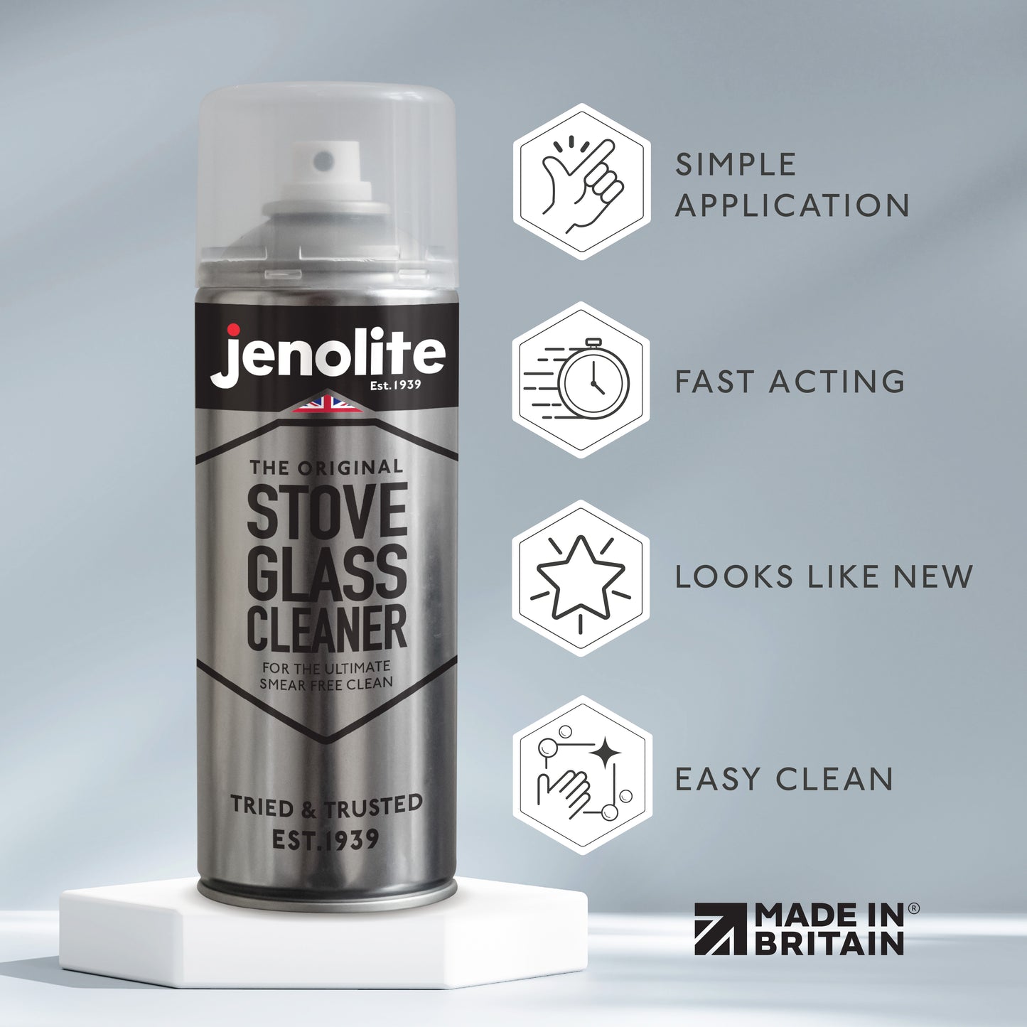 Stove Glass Cleaner Aerosol | 400ml | Ideal For Woodburners & Stove