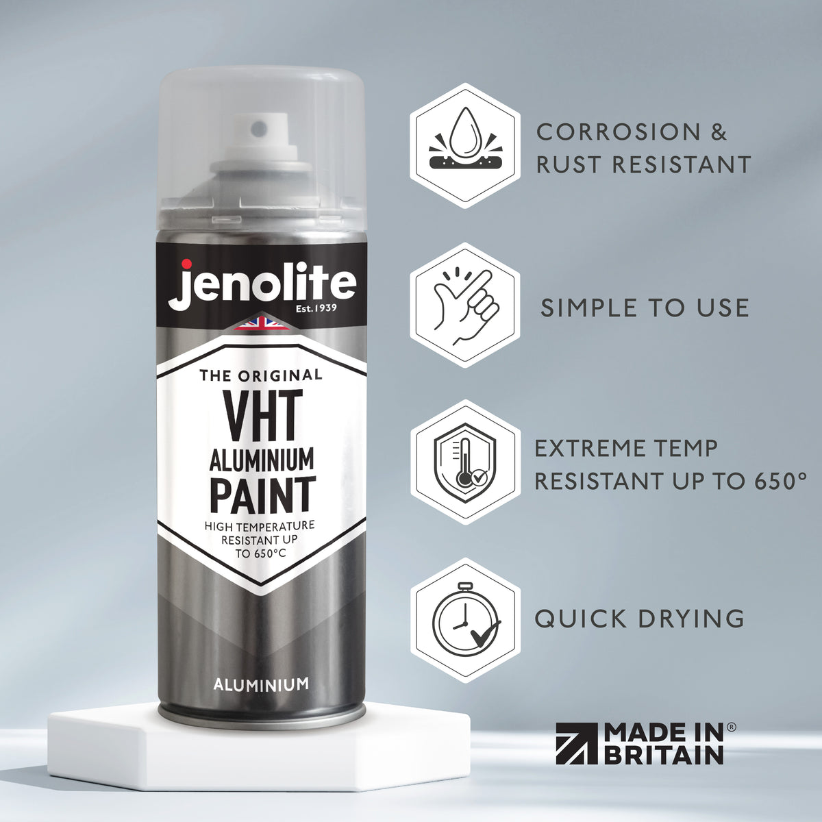 VHT Aluminium Spray Paint | 400ml | High-Temperature & Durable Finish