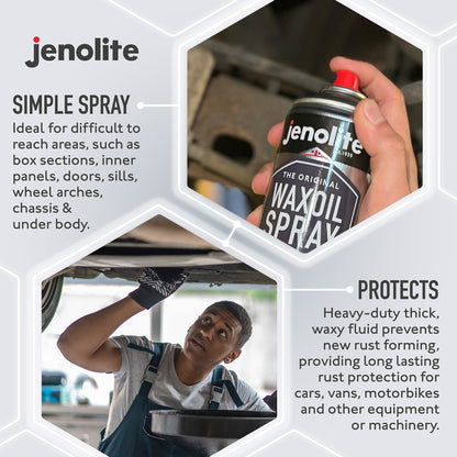 Waxoil Aerosol Spray | 4 x 500ml | Rust Protection Spray