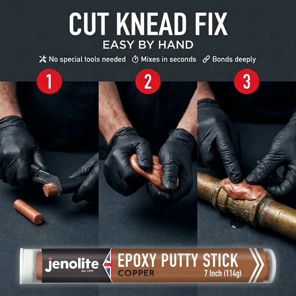 Epoxy Putty Repair Sticks | 7 Inch (112g) Tube | Plastic, Steel, Underwater, Copper, Aluminium, Titanium
