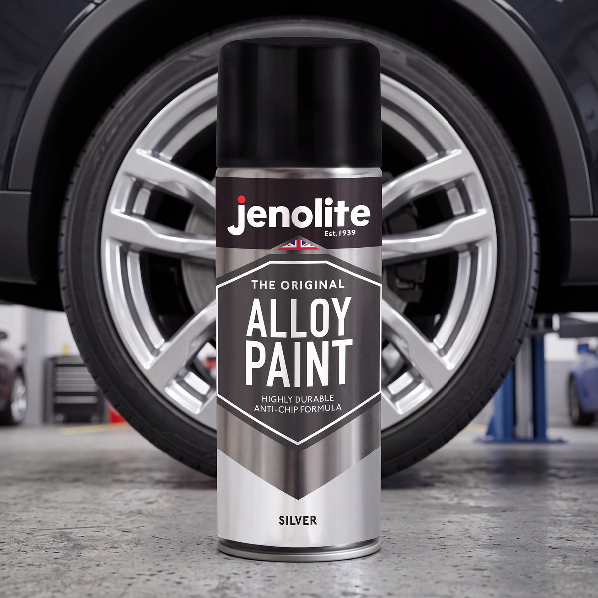 Alloy Wheel Spray Paint 400ml, Silver Metallic High Gloss