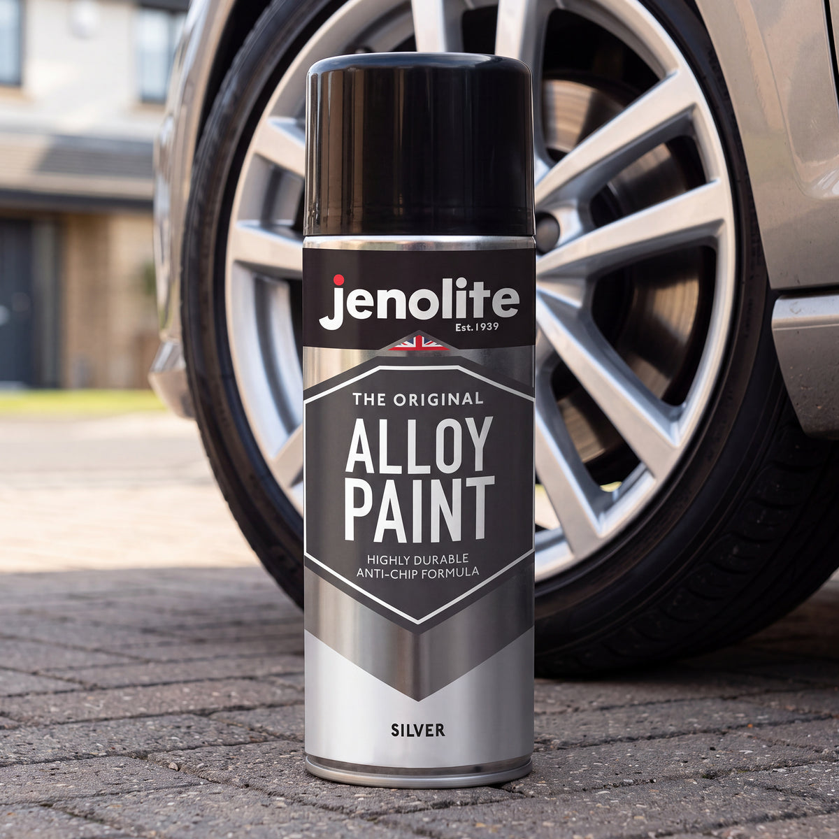 Alloy Wheel Spray Paint 400ml, Silver Metallic High Gloss