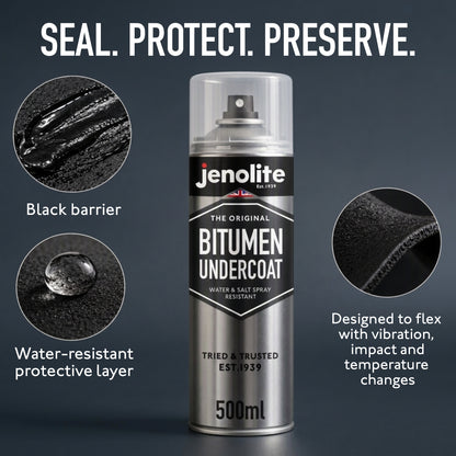 Bitumen Undercoat Anti-Corrosion Spray Paint | 500ml | Black