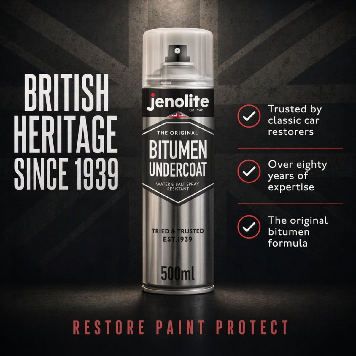 Bitumen Undercoat Anti-Corrosion Spray Paint | 500ml | Black