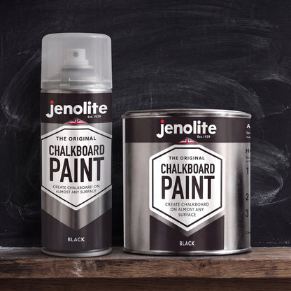 Chalkboard Paint 400ml Aerosol Spray or 500ml Tin - Black Matt Blackboard Finish