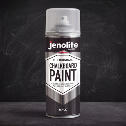 Chalkboard Paint 400ml Aerosol Spray or 500ml Tin - Black Matt Blackboard Finish
