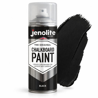 Chalkboard Paint 400ml Aerosol Spray or 500ml Tin - Black Matt Blackboard Finish