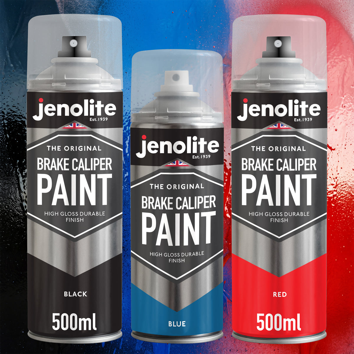 Brake Caliper Spray Paint - Durable High-Gloss Finish, Heat, Corrosion & Weathering Resistant