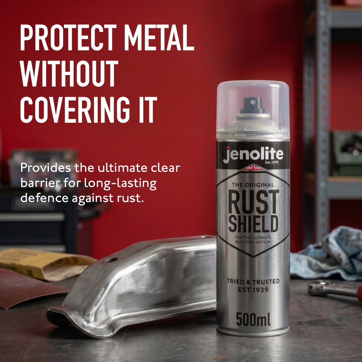 Rust Shield Clear Metal Lacquer | 4 x 500ml | Rust Protection Spray