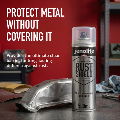 Rust Shield Clear Metal Lacquer | 4 x 500ml | Rust Protection Spray