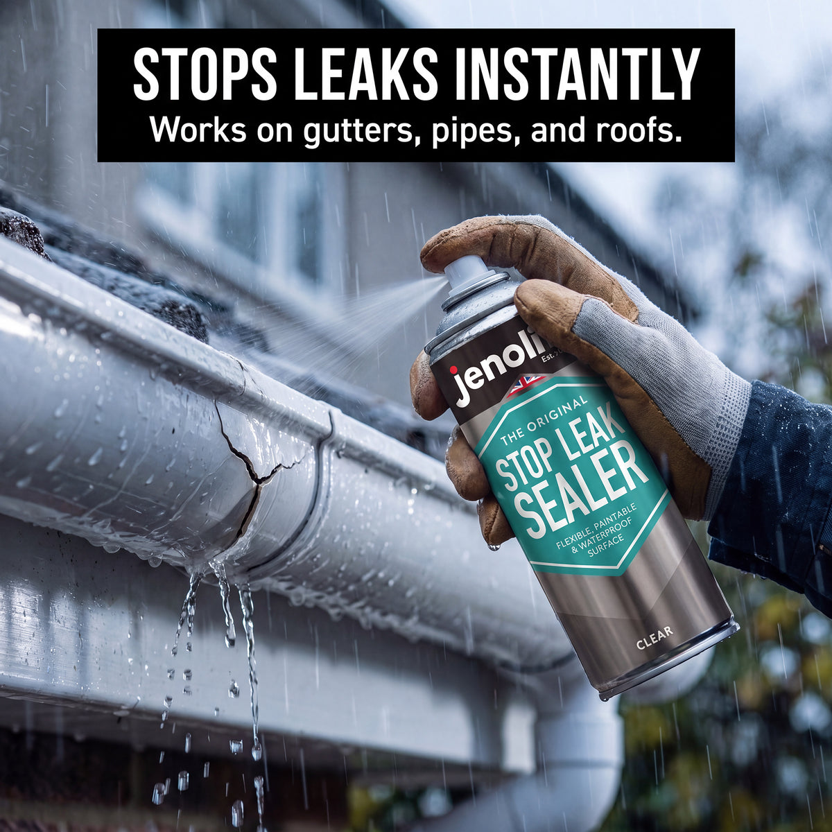 Stop Leak Sealer Spray | 400ml | Leak Sealer for Gutters and Flat Roofs