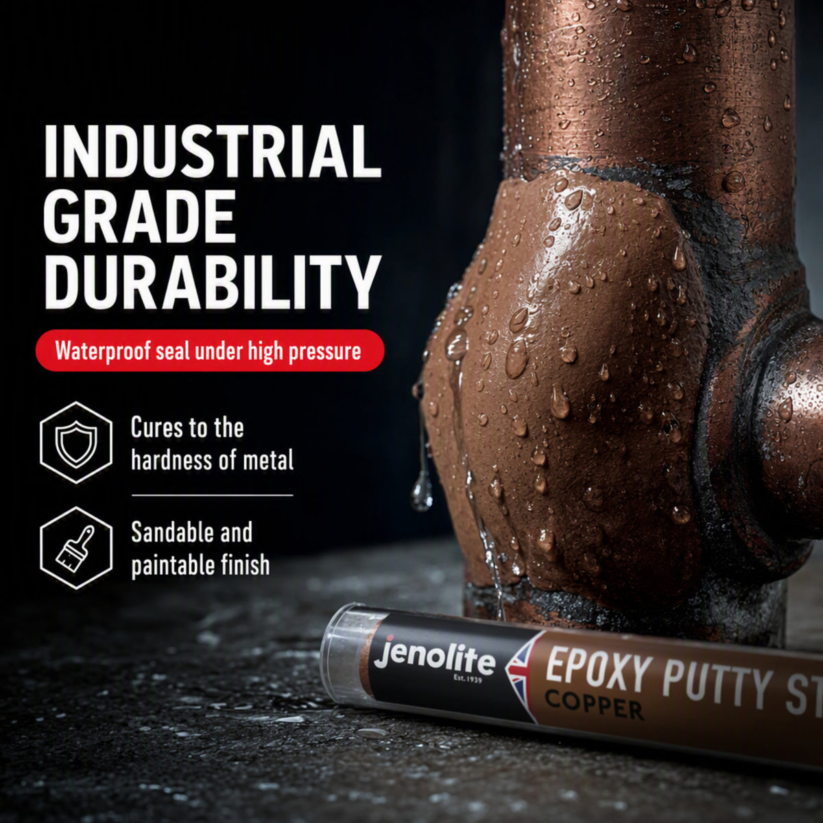 Epoxy Putty Repair Sticks | 7 Inch (112g) Tube | Plastic, Steel, Underwater, Copper, Aluminium, Titanium